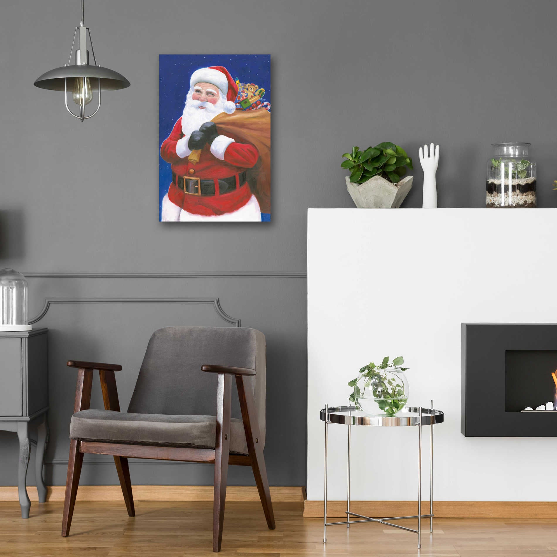 Epic Art 'James Santa' by James Wiens, Acrylic Glass Wall Art,16x24