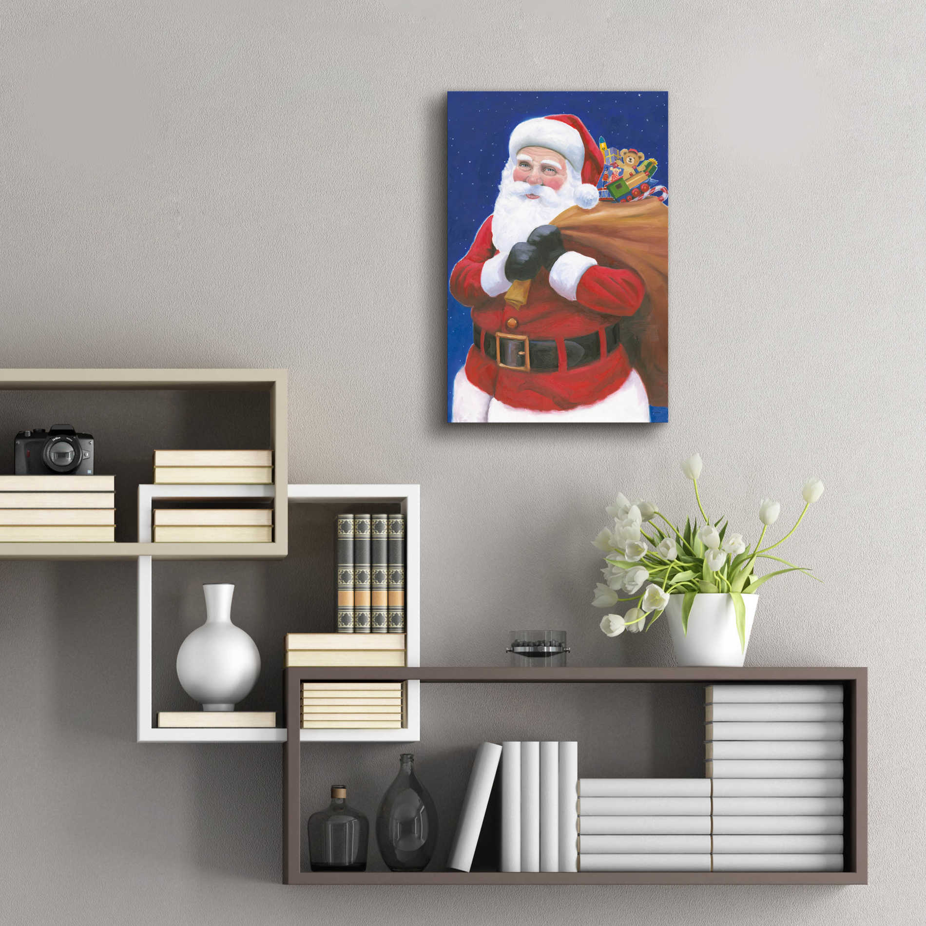 Epic Art 'James Santa' by James Wiens, Acrylic Glass Wall Art,16x24