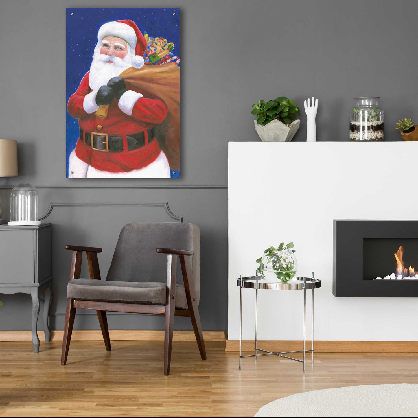 Epic Art 'James Santa' by James Wiens, Acrylic Glass Wall Art,24x36