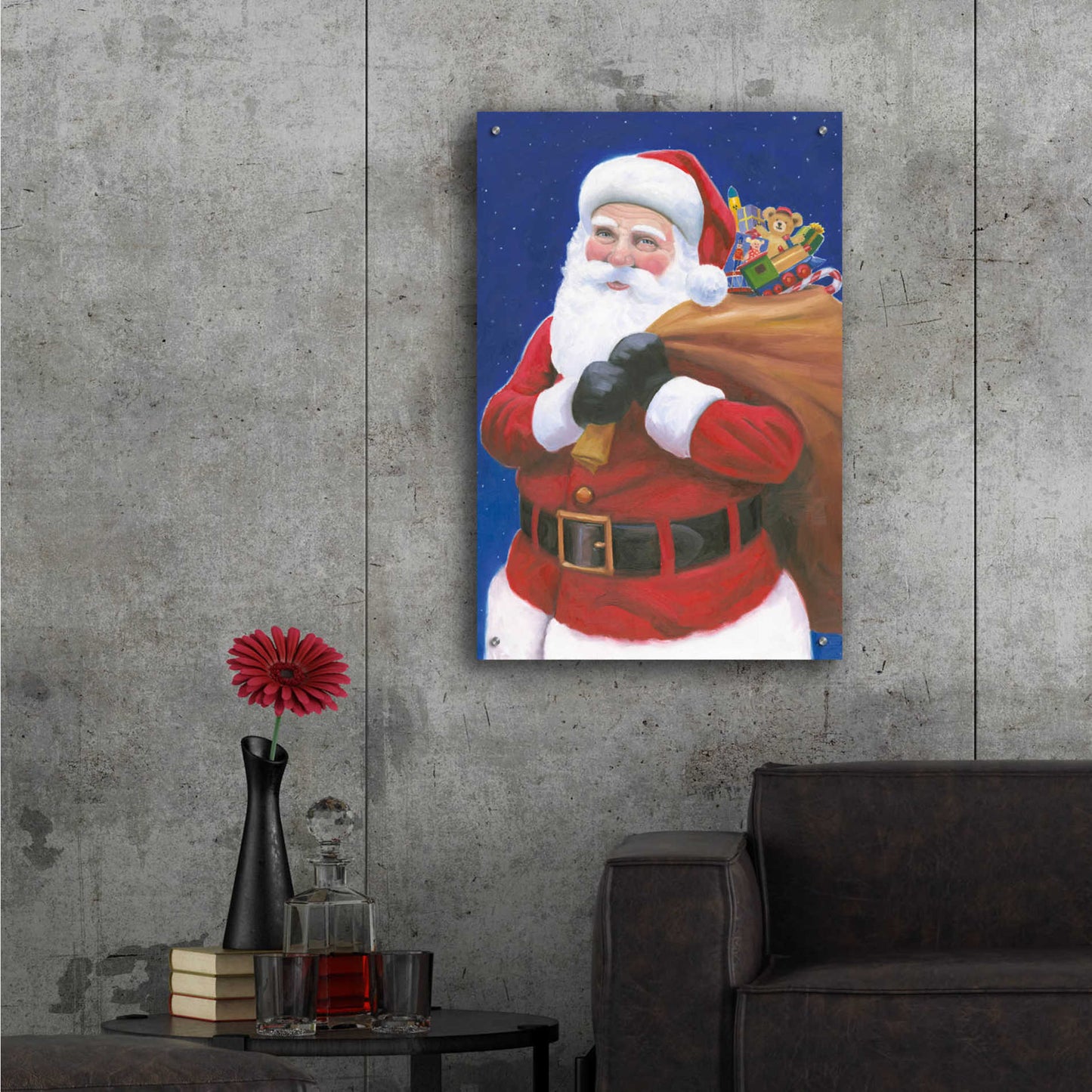 Epic Art 'James Santa' by James Wiens, Acrylic Glass Wall Art,24x36