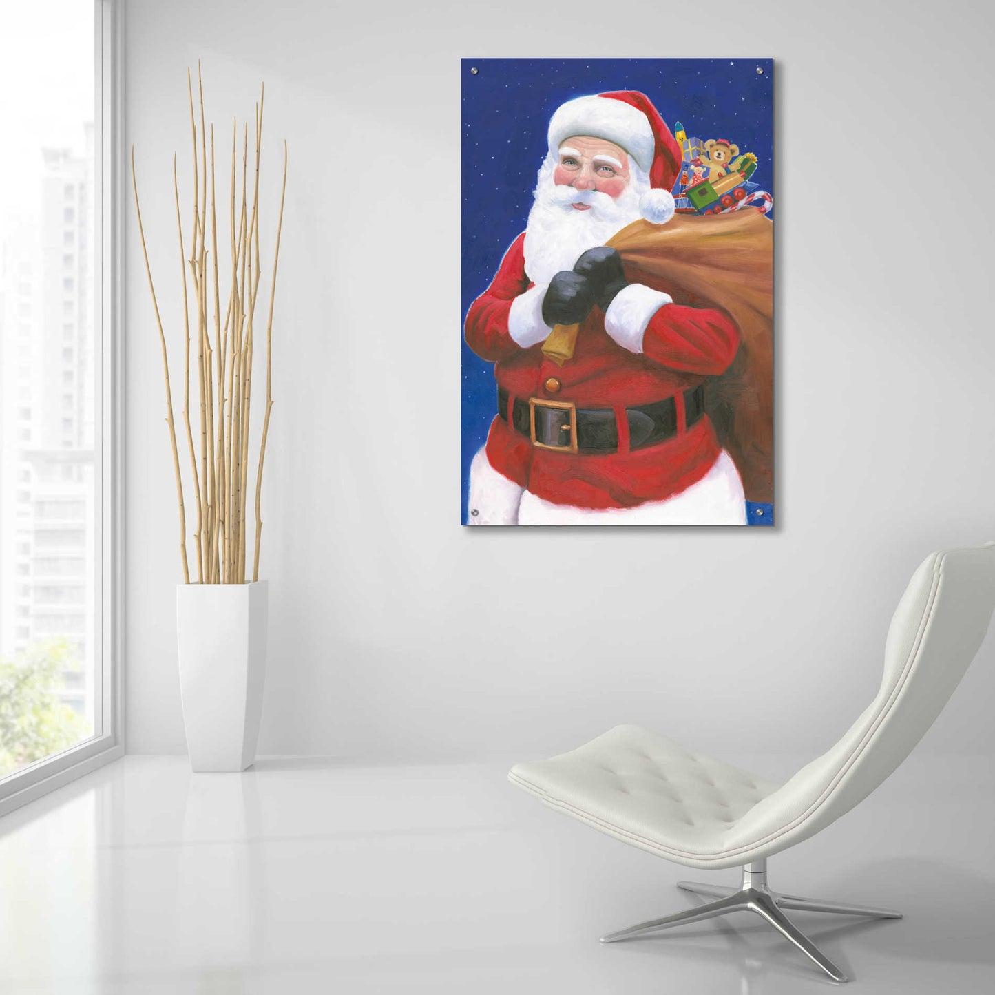 Epic Art 'James Santa' by James Wiens, Acrylic Glass Wall Art,24x36