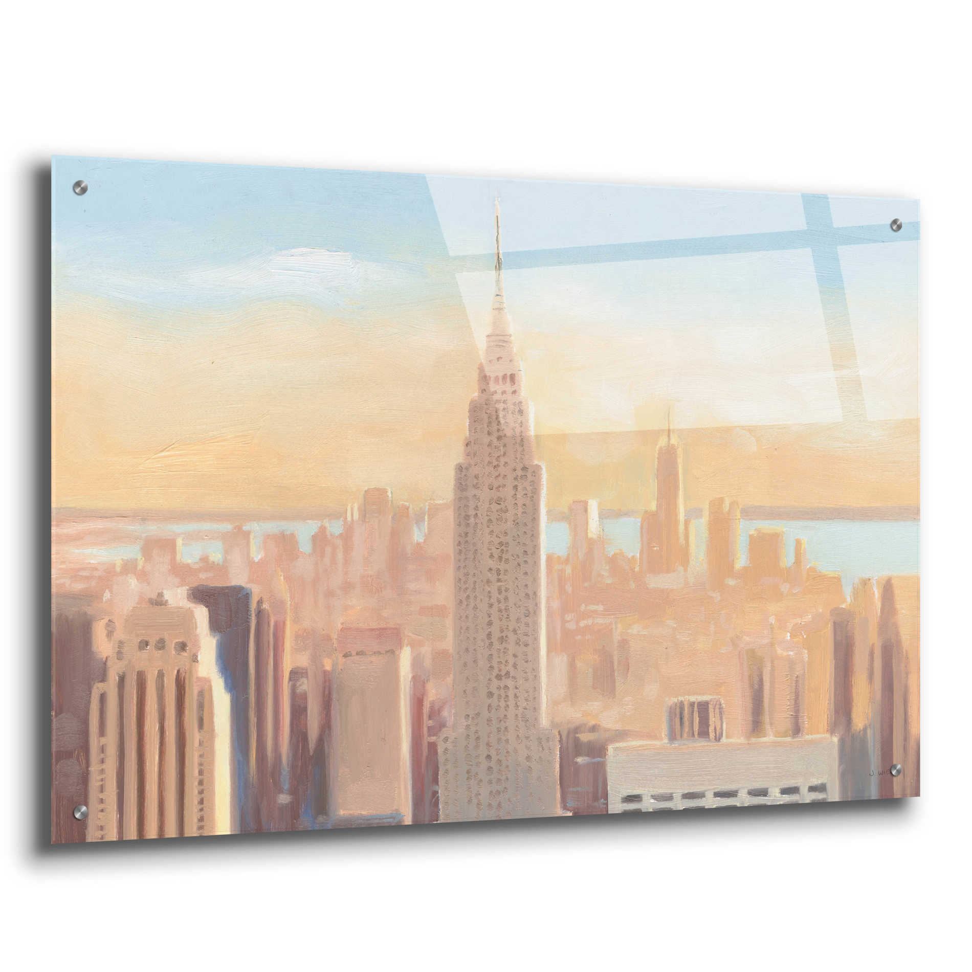 Epic Art 'Manhattan Dawn' by James Wiens, Acrylic Glass Wall Art,36x24