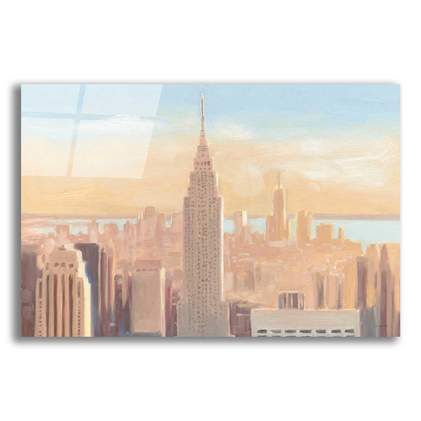 Epic Art 'Manhattan Dawn' by James Wiens, Acrylic Glass Wall Art,18x12x1.1x0,26x18x1.1x0,40x26x1.74x0,60x40x1.74x0