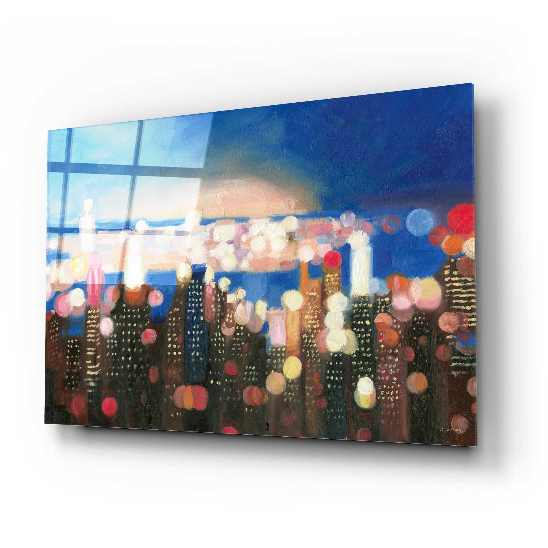Epic Art 'City Lights' by James Wiens, Acrylic Glass Wall Art,24x16