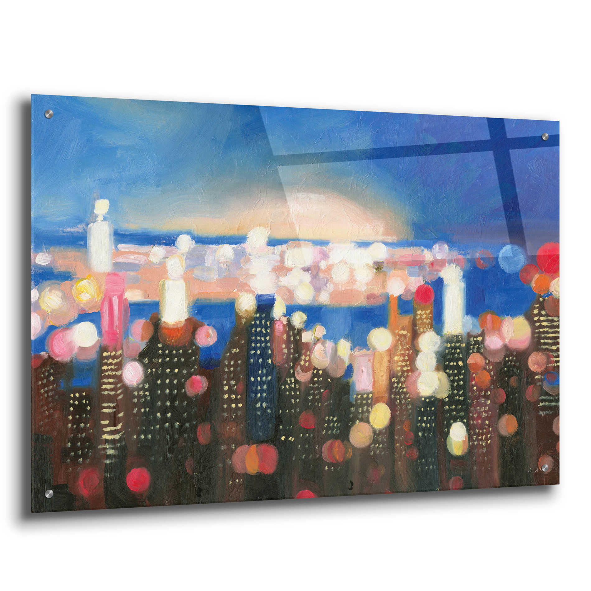 Epic Art 'City Lights' by James Wiens, Acrylic Glass Wall Art,36x24