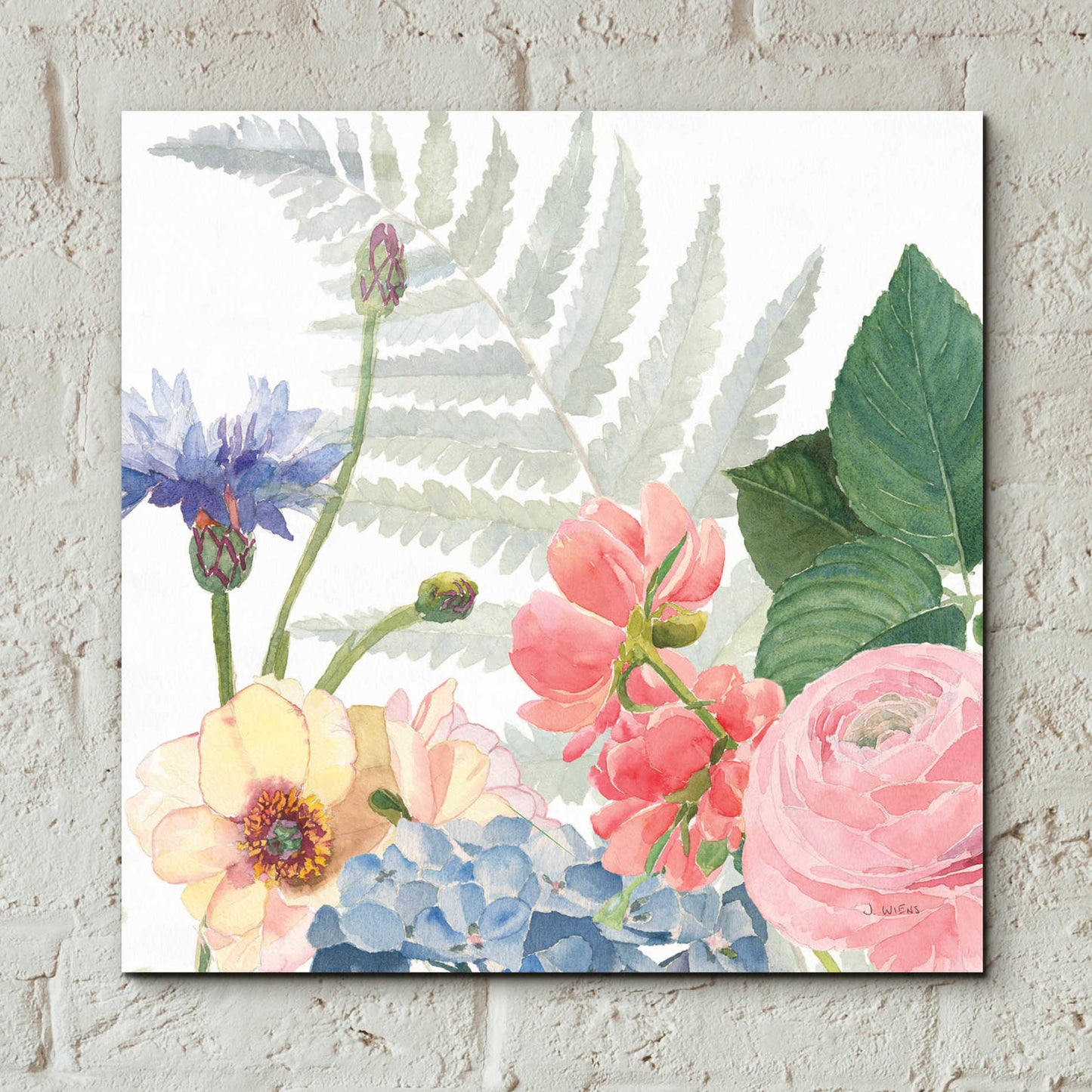 Epic Art 'Boho Bouquet  IX' by James Wiens, Acrylic Glass Wall Art,12x12