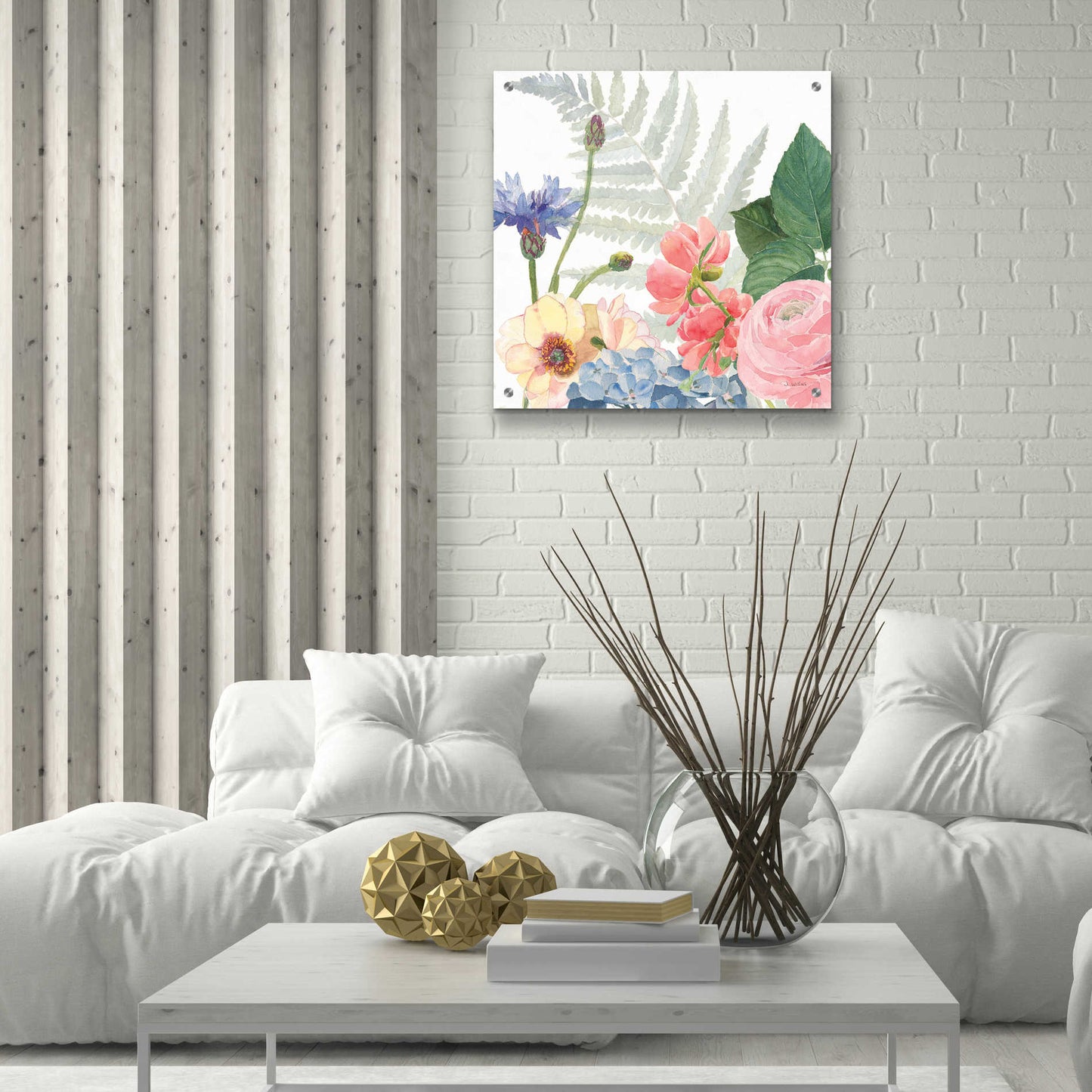 Epic Art 'Boho Bouquet  IX' by James Wiens, Acrylic Glass Wall Art,24x24