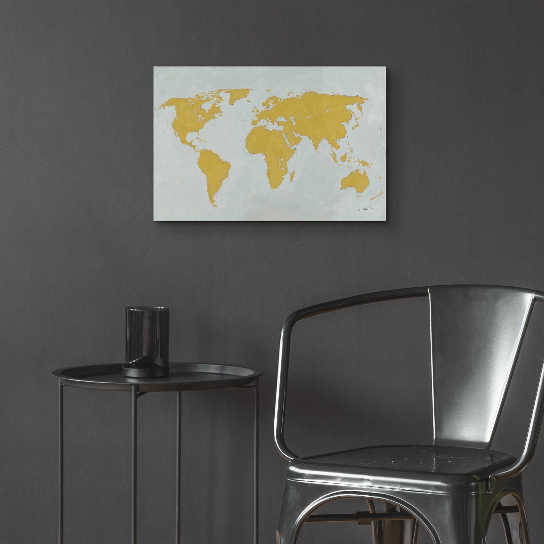 Epic Art 'Golden World' by James Wiens, Acrylic Glass Wall Art,24x16