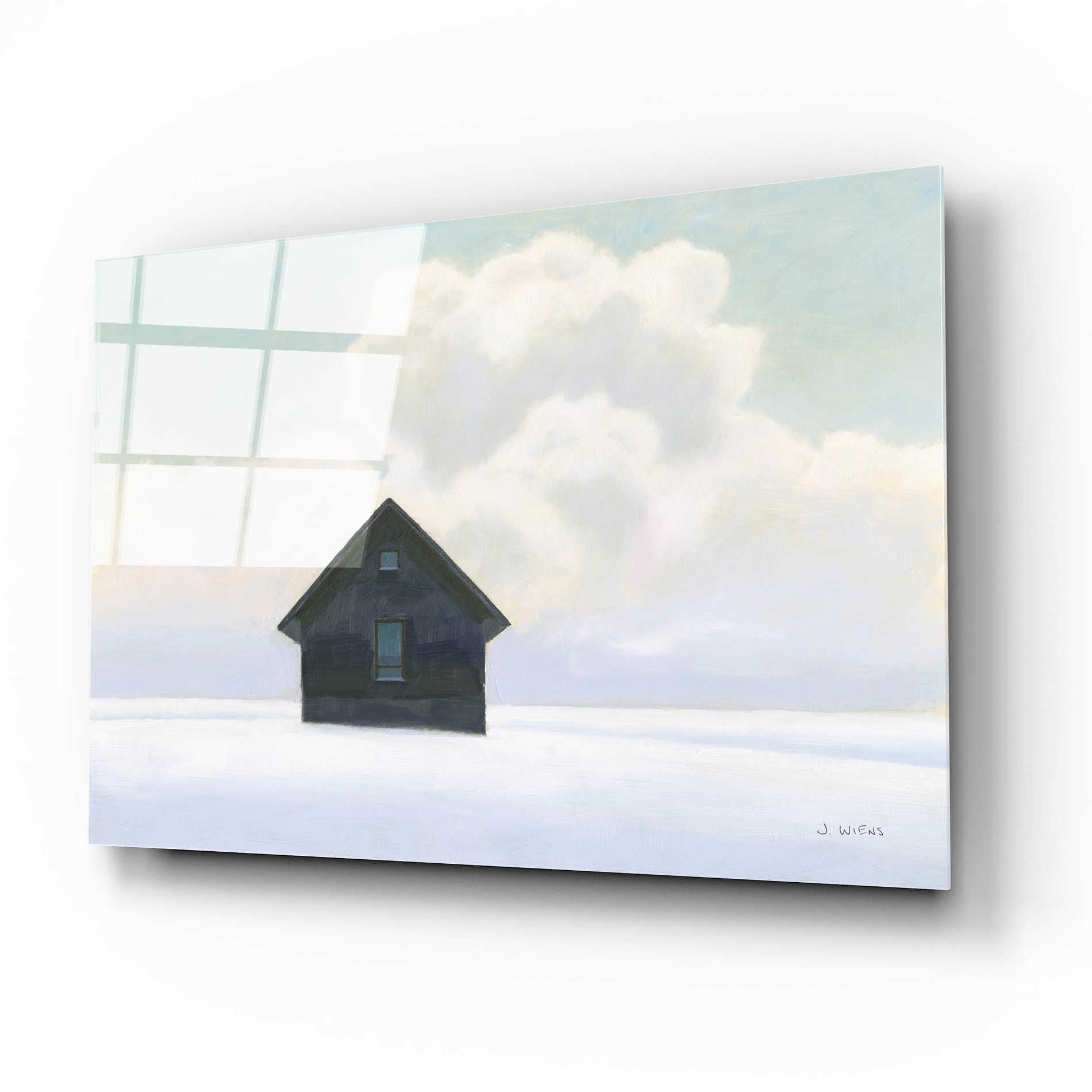 Epic Art 'Lonely Winter Landscape I' by James Wiens, Acrylic Glass Wall Art,16x12