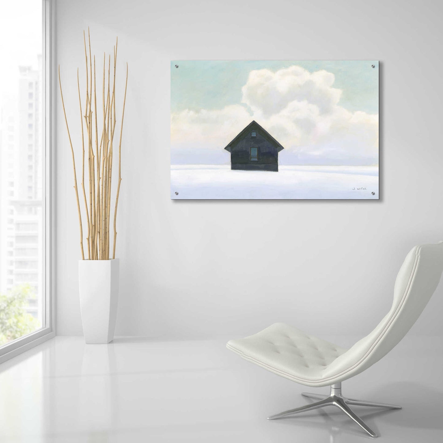 Epic Art 'Lonely Winter Landscape I' by James Wiens, Acrylic Glass Wall Art,36x24