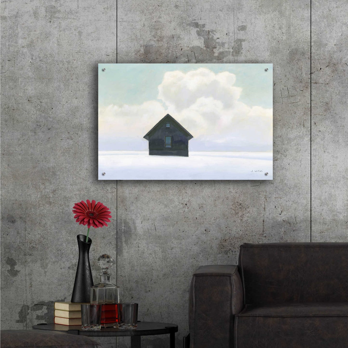 Epic Art 'Lonely Winter Landscape I' by James Wiens, Acrylic Glass Wall Art,36x24