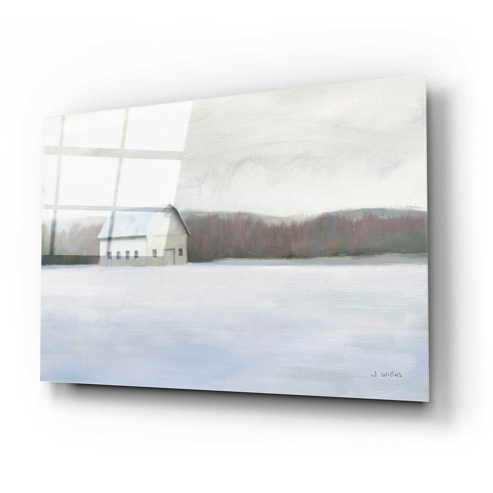 Epic Art 'Winter Barn' by James Wiens, Acrylic Glass Wall Art,24x16