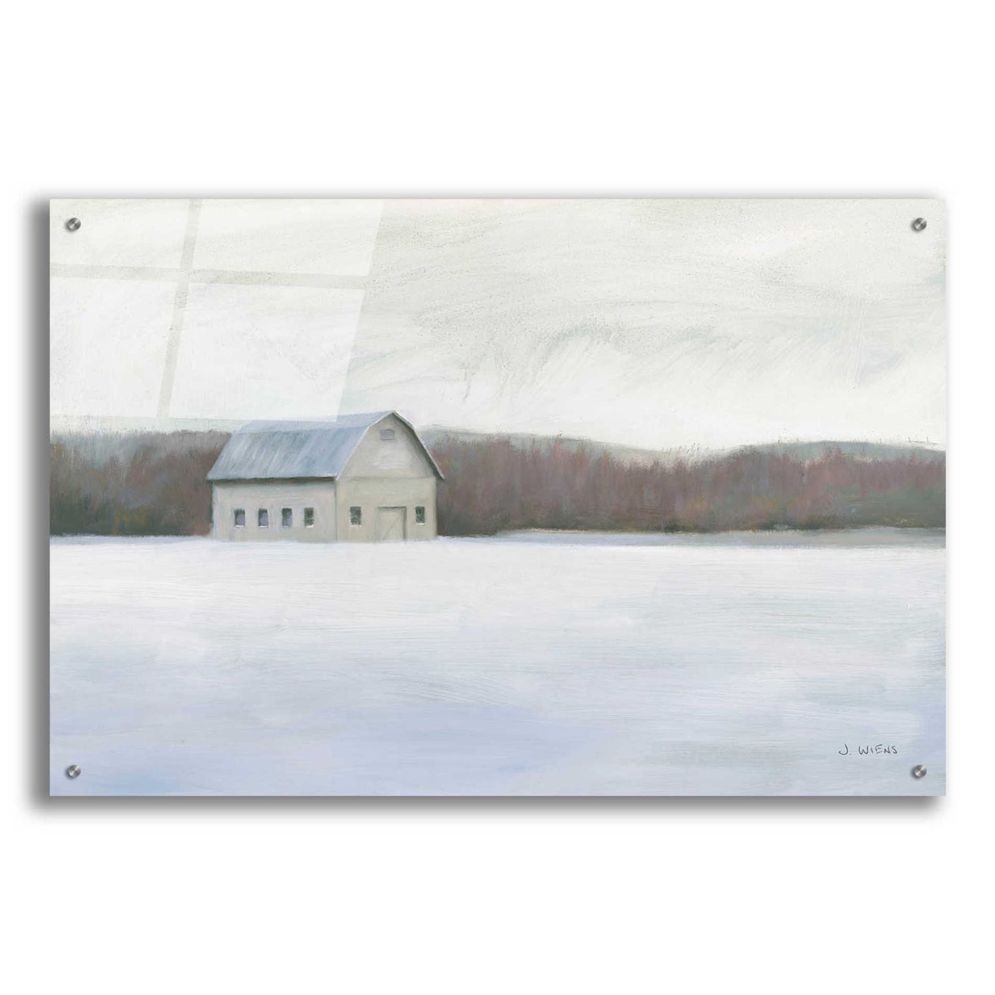 Epic Art 'Winter Barn' by James Wiens, Acrylic Glass Wall Art,36x24