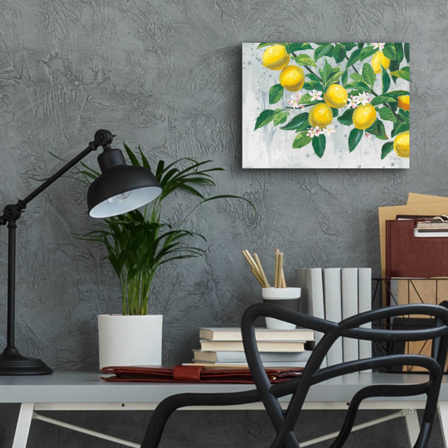 Epic Art 'Zesty Lemons' by James Wiens, Acrylic Glass Wall Art,16x12