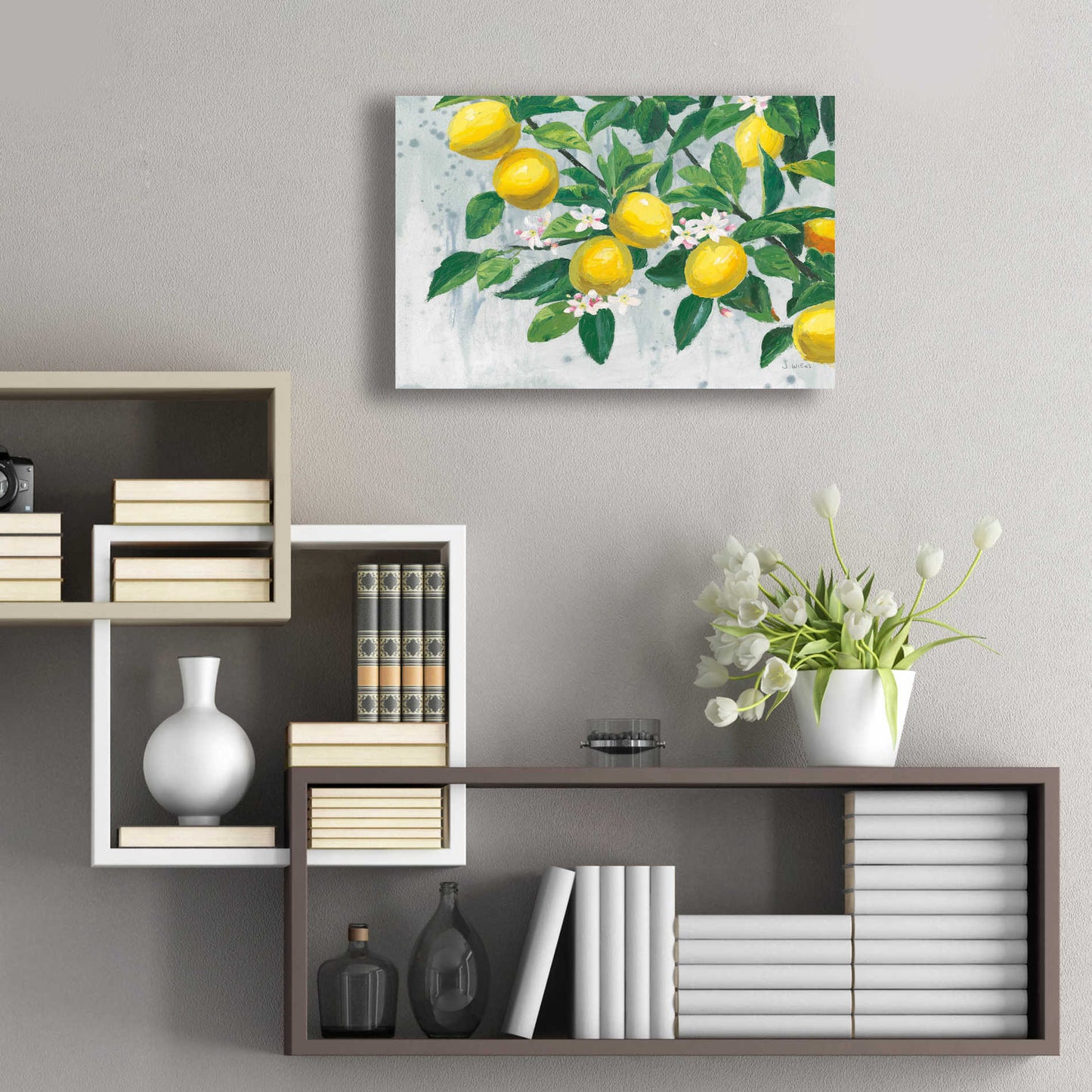 Epic Art 'Zesty Lemons' by James Wiens, Acrylic Glass Wall Art,24x16