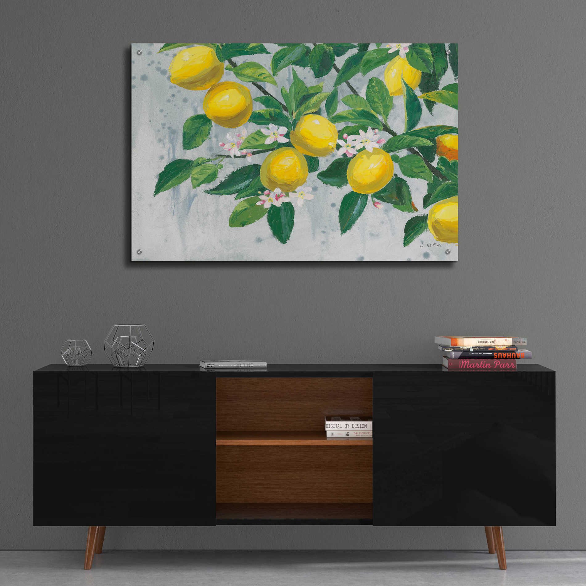 Epic Art 'Zesty Lemons' by James Wiens, Acrylic Glass Wall Art,36x24