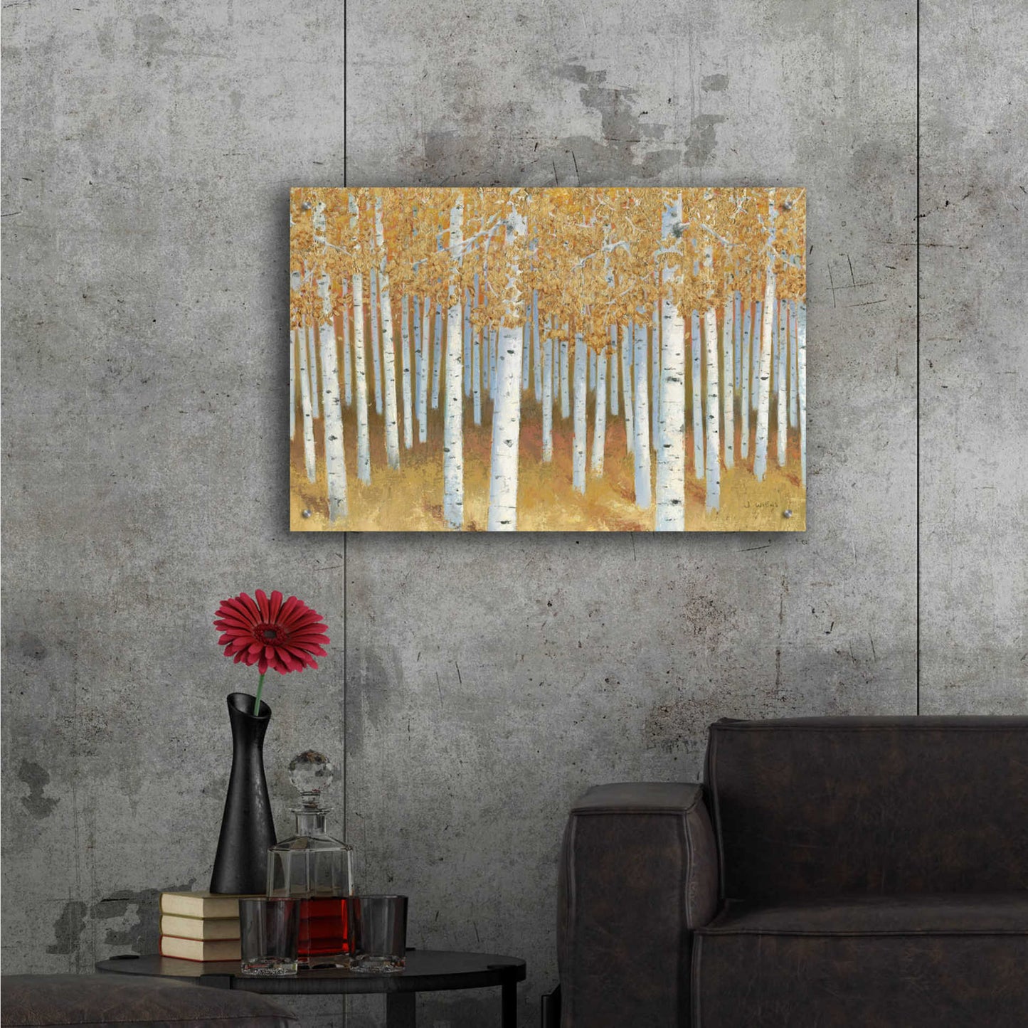 Epic Art 'Forest of Gold' by James Wiens, Acrylic Glass Wall Art,36x24