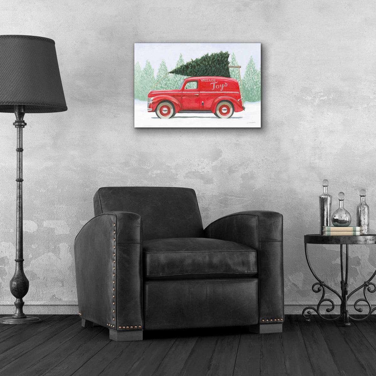 Epic Art 'Christmas Farm II' by James Wiens, Acrylic Glass Wall Art,24x16
