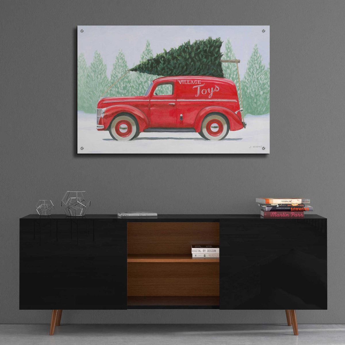 Epic Art 'Christmas Farm II' by James Wiens, Acrylic Glass Wall Art,36x24