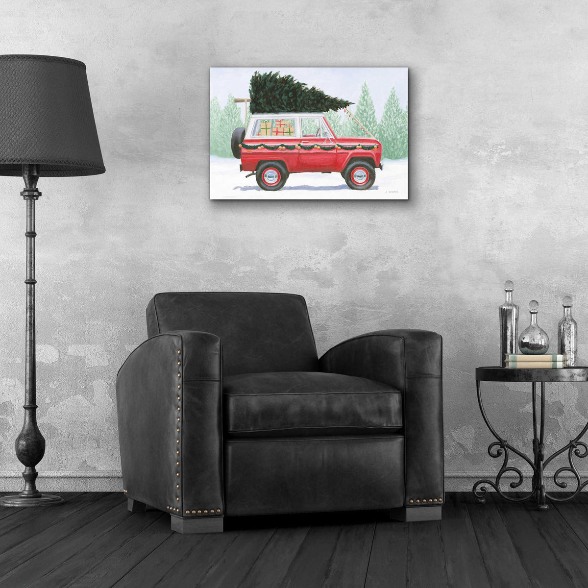 Epic Art 'Christmas Farm III' by James Wiens, Acrylic Glass Wall Art,24x16