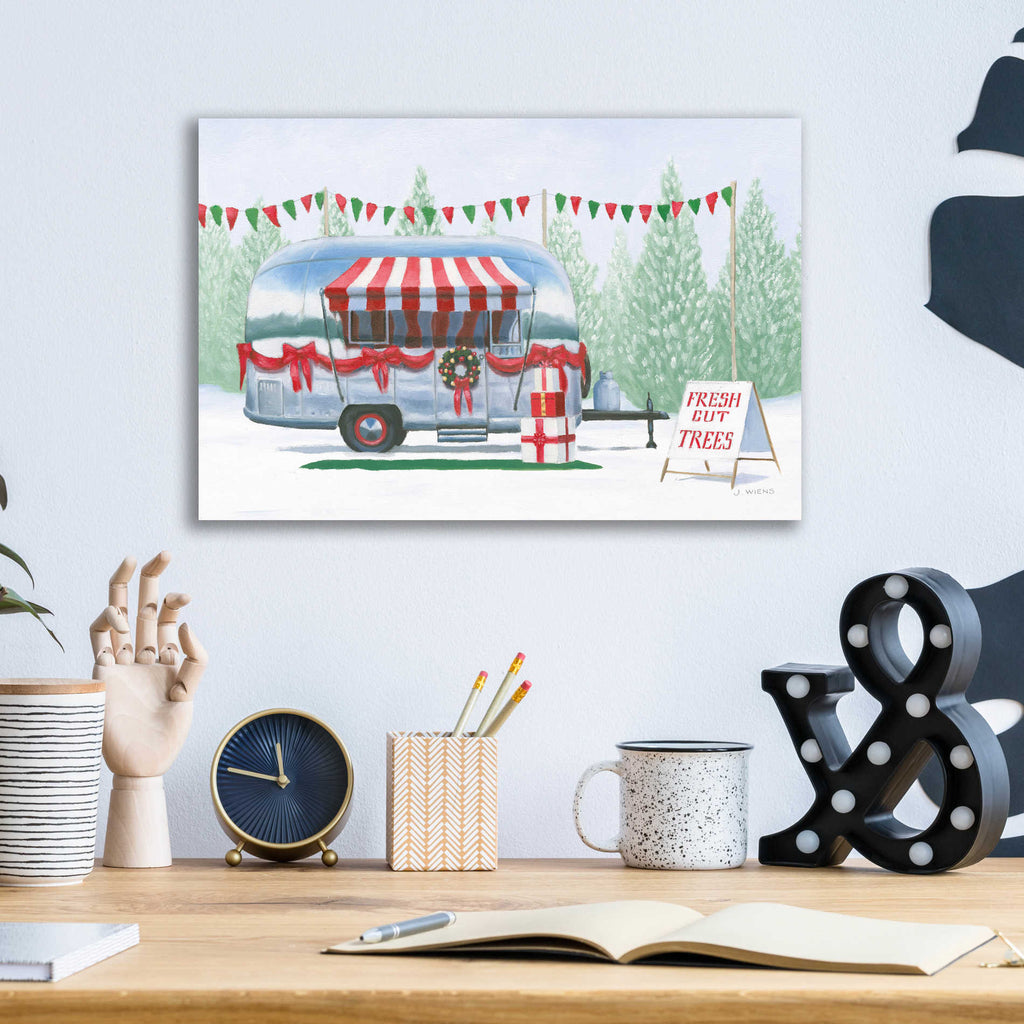 Epic Art 'Christmas Farm IV' by James Wiens, Acrylic Glass Wall Art,16x12