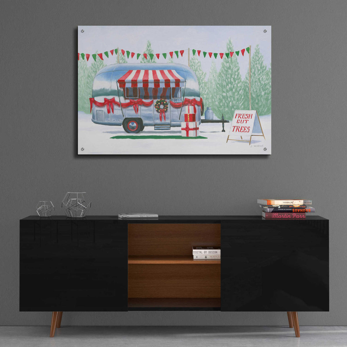 Epic Art 'Christmas Farm IV' by James Wiens, Acrylic Glass Wall Art,36x24