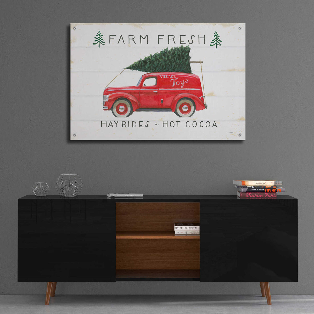 Epic Art 'Christmas Farm VI' by James Wiens, Acrylic Glass Wall Art,36x24