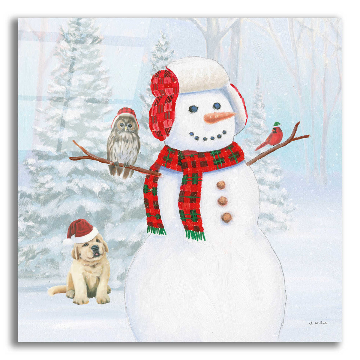 Epic Art 'Dressed for Christmas II Crop' by James Wiens, Acrylic Glass Wall Art,12x12x1.1x0,18x18x1.1x0,26x26x1.74x0,37x37x1.74x0