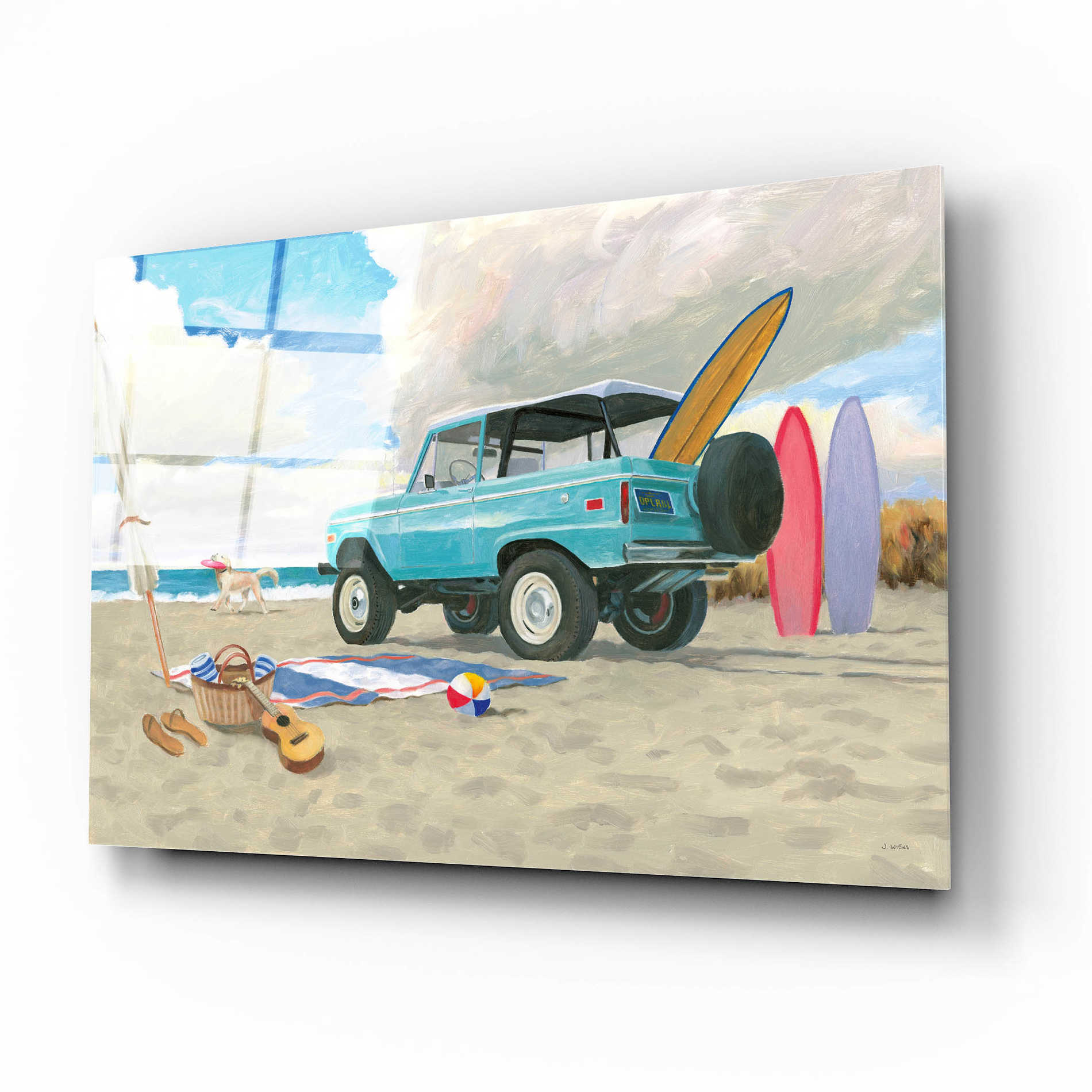Epic Art 'Beach Ride I' by James Wiens, Acrylic Glass Wall Art,16x12