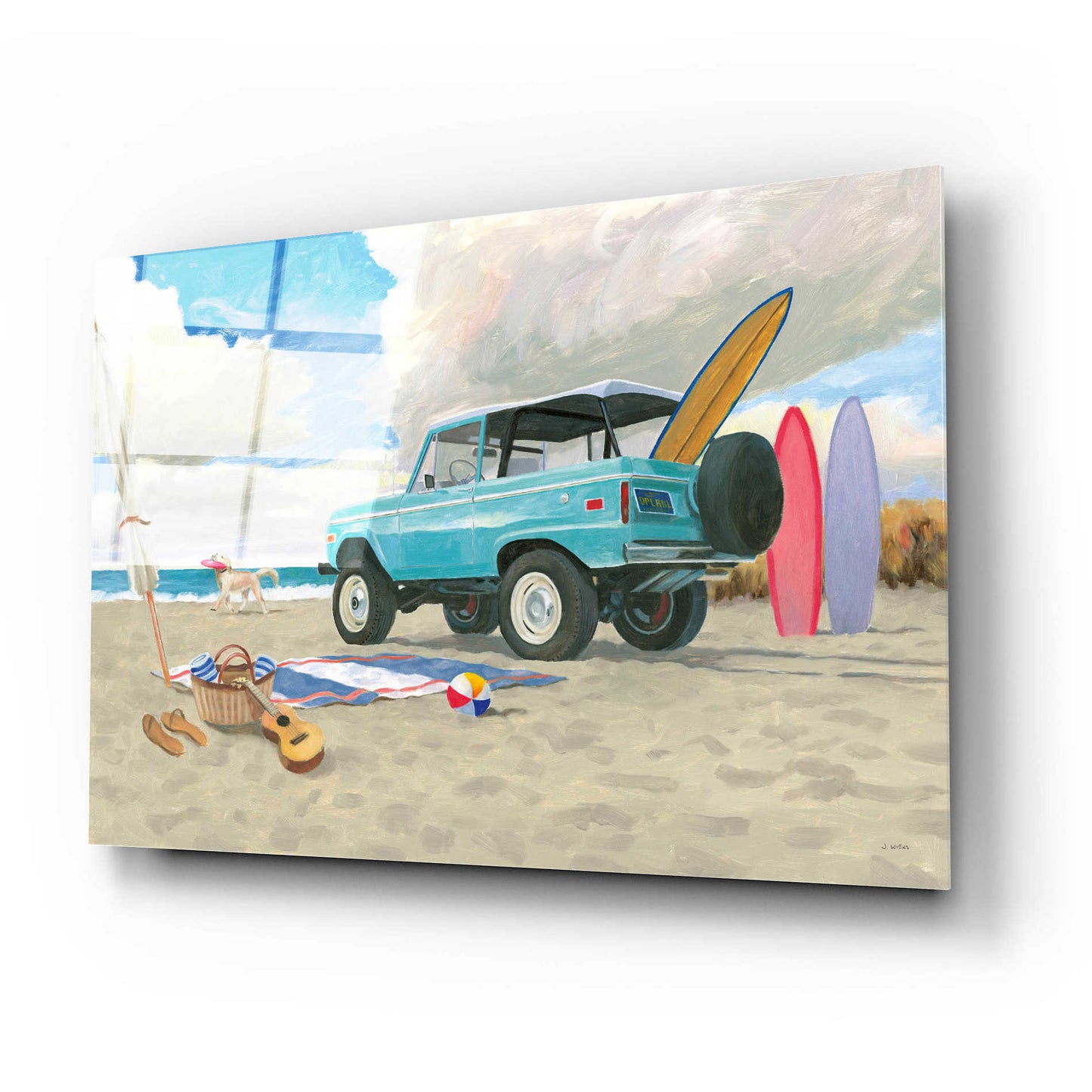 Epic Art 'Beach Ride I' by James Wiens, Acrylic Glass Wall Art,24x16