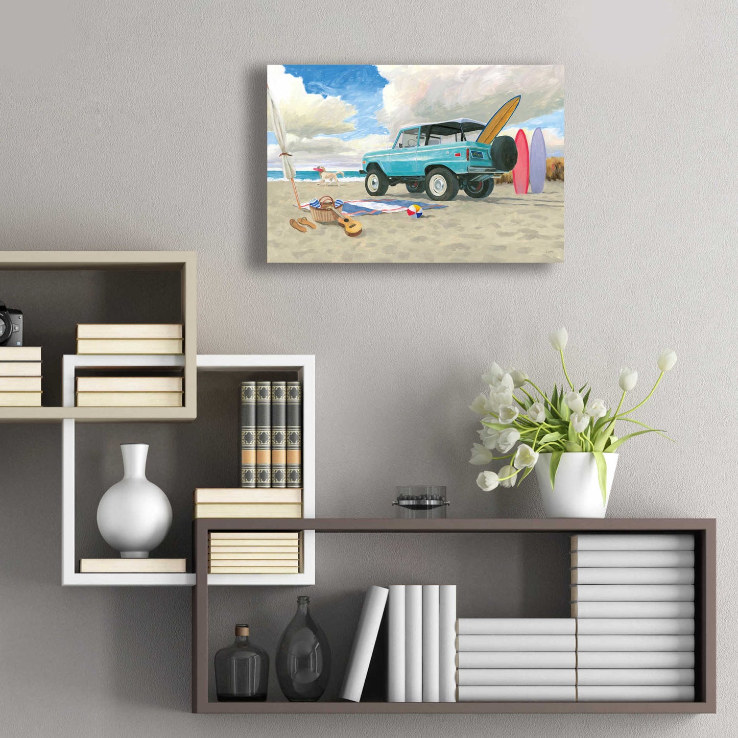 Epic Art 'Beach Ride I' by James Wiens, Acrylic Glass Wall Art,24x16