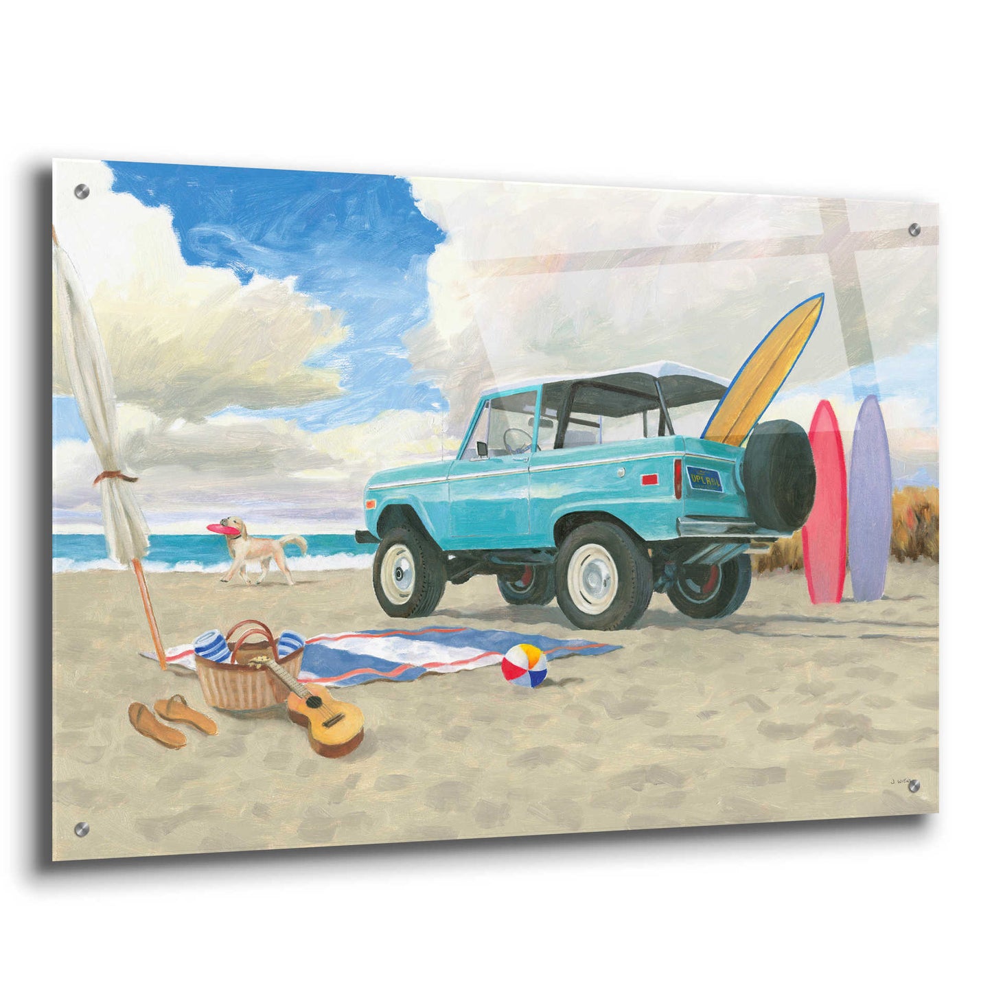 Epic Art 'Beach Ride I' by James Wiens, Acrylic Glass Wall Art,36x24