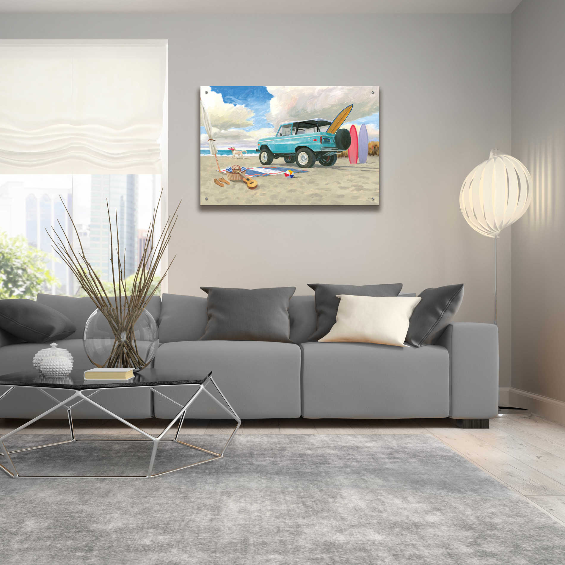 Epic Art 'Beach Ride I' by James Wiens, Acrylic Glass Wall Art,36x24