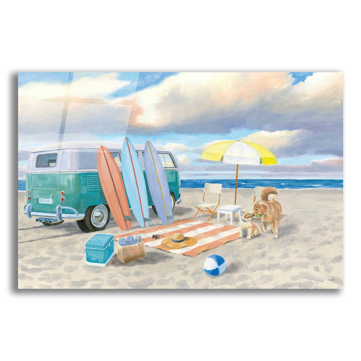 Epic Art 'Beach Ride II' by James Wiens, Acrylic Glass Wall Art,24x16