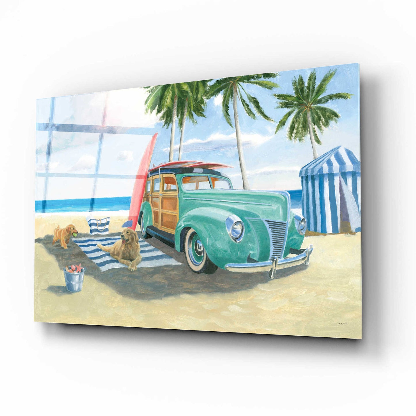 Epic Art 'Beach Ride III' by James Wiens, Acrylic Glass Wall Art,16x12