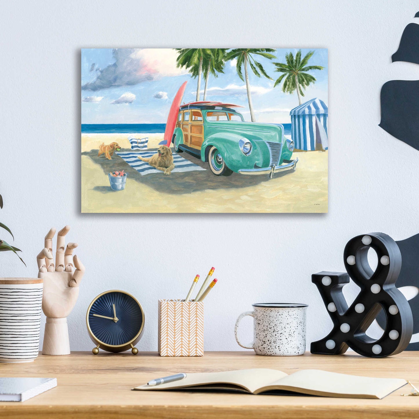 Epic Art 'Beach Ride III' by James Wiens, Acrylic Glass Wall Art,16x12