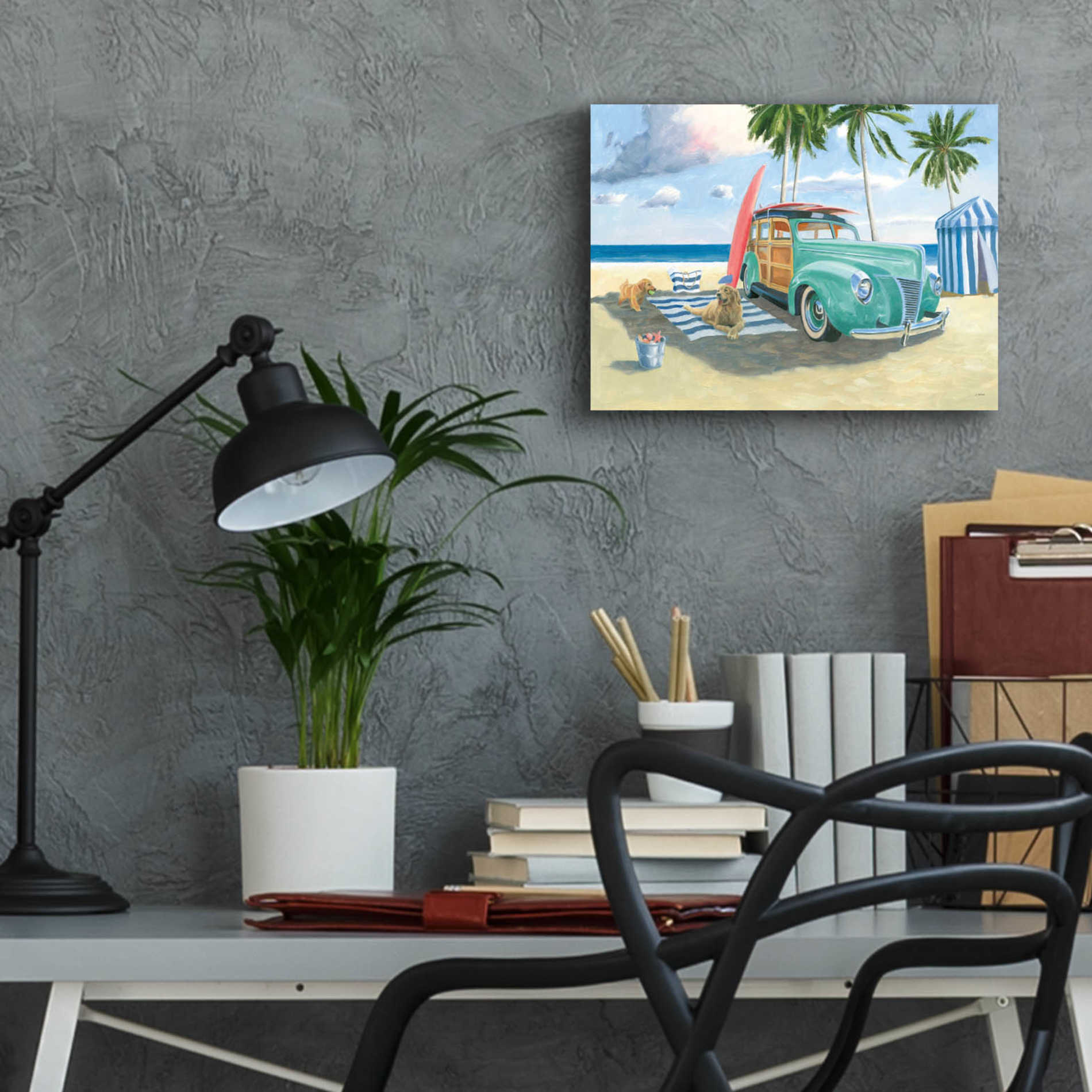 Epic Art 'Beach Ride III' by James Wiens, Acrylic Glass Wall Art,16x12