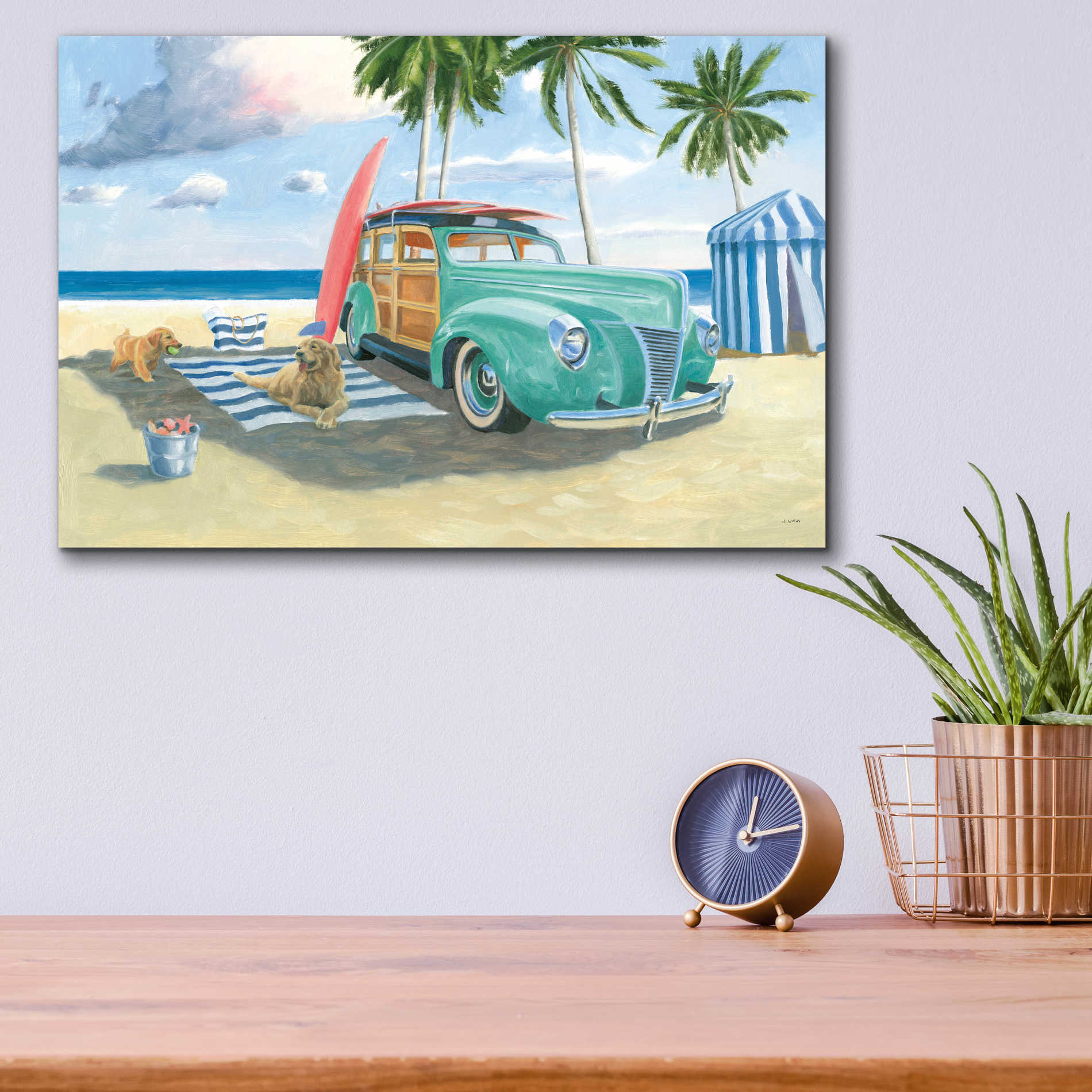 Epic Art 'Beach Ride III' by James Wiens, Acrylic Glass Wall Art,16x12