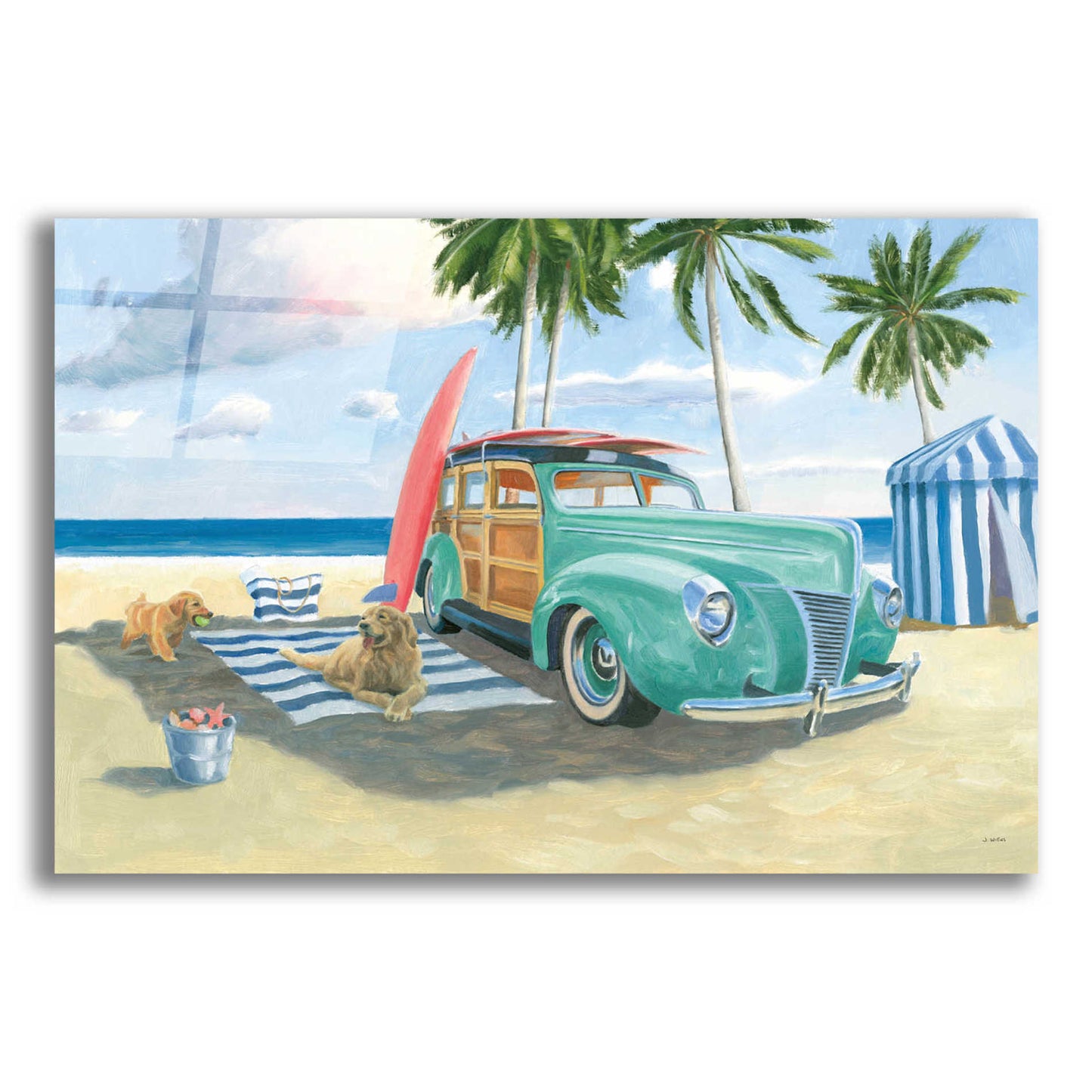 Epic Art 'Beach Ride III' by James Wiens, Acrylic Glass Wall Art,16x12