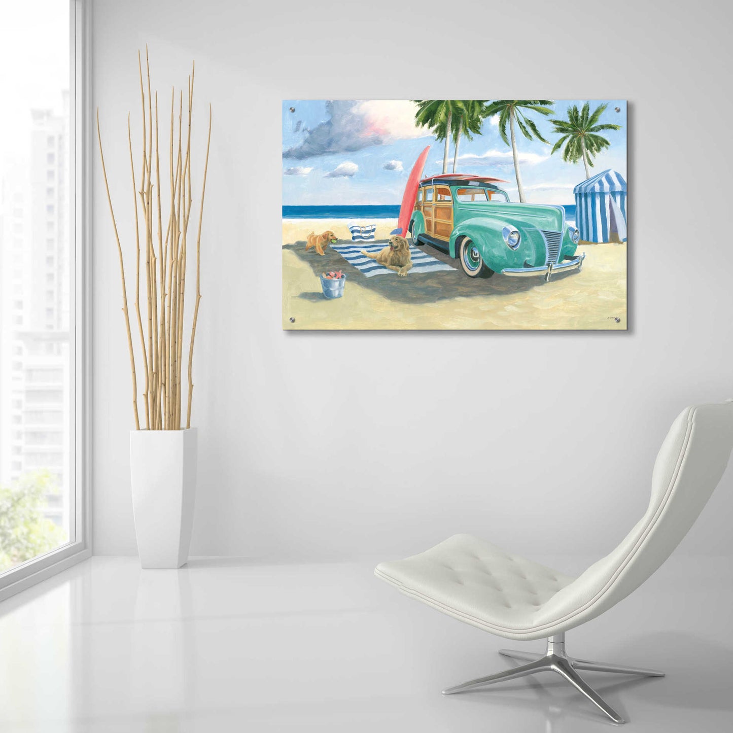 Epic Art 'Beach Ride III' by James Wiens, Acrylic Glass Wall Art,36x24