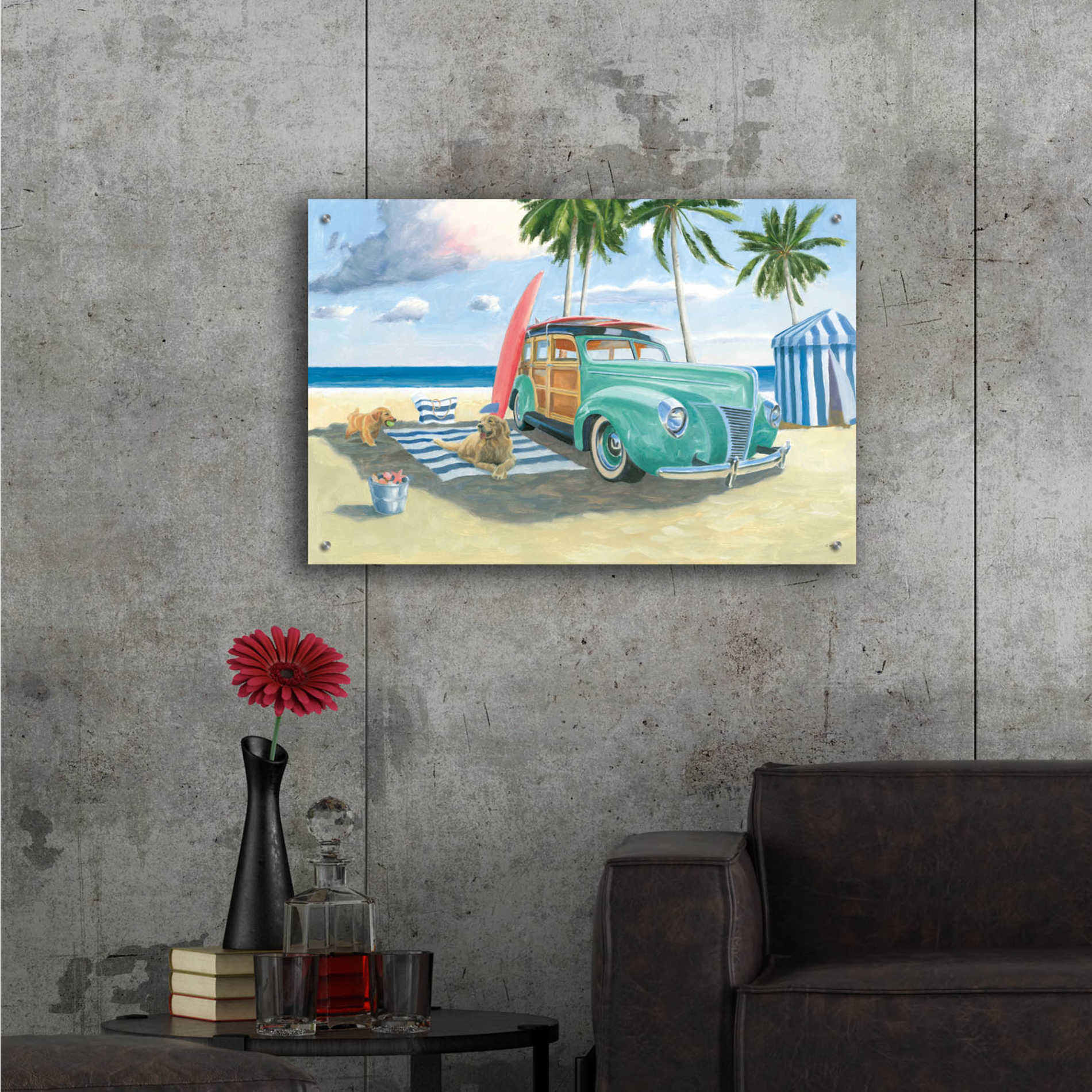 Epic Art 'Beach Ride III' by James Wiens, Acrylic Glass Wall Art,36x24