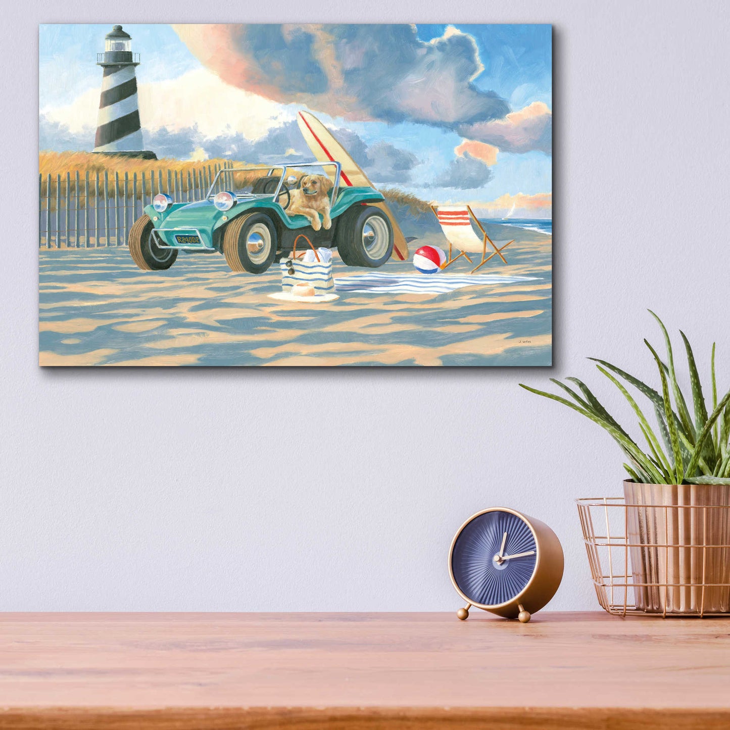 Epic Art 'Beach Ride IV' by James Wiens, Acrylic Glass Wall Art,16x12