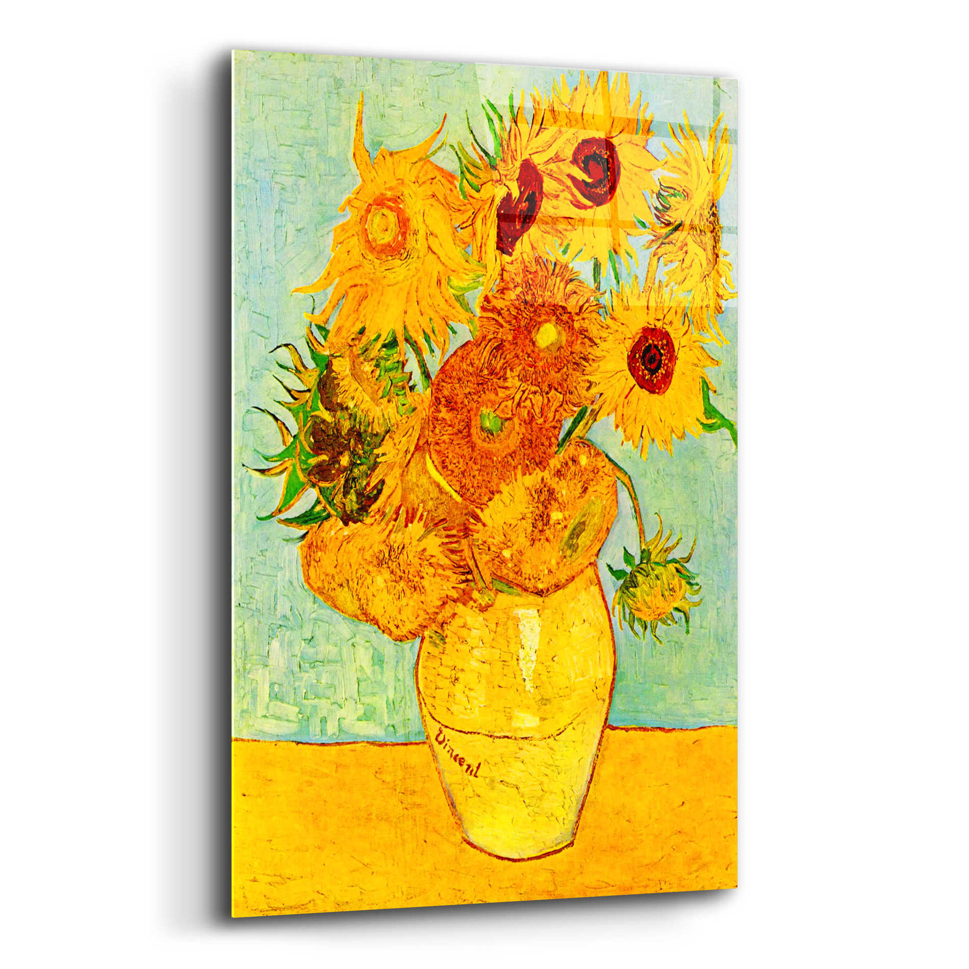 Epic Art 'Still Life: Vase with Twelve Sunflowers' by Vincent van Gogh, Acrylic Glass Wall Art,12x16