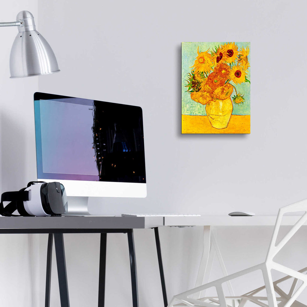Epic Art 'Still Life: Vase with Twelve Sunflowers' by Vincent van Gogh, Acrylic Glass Wall Art,12x16