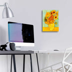 Epic Art 'Still Life: Vase with Twelve Sunflowers' by Vincent van Gogh, Acrylic Glass Wall Art,12x16