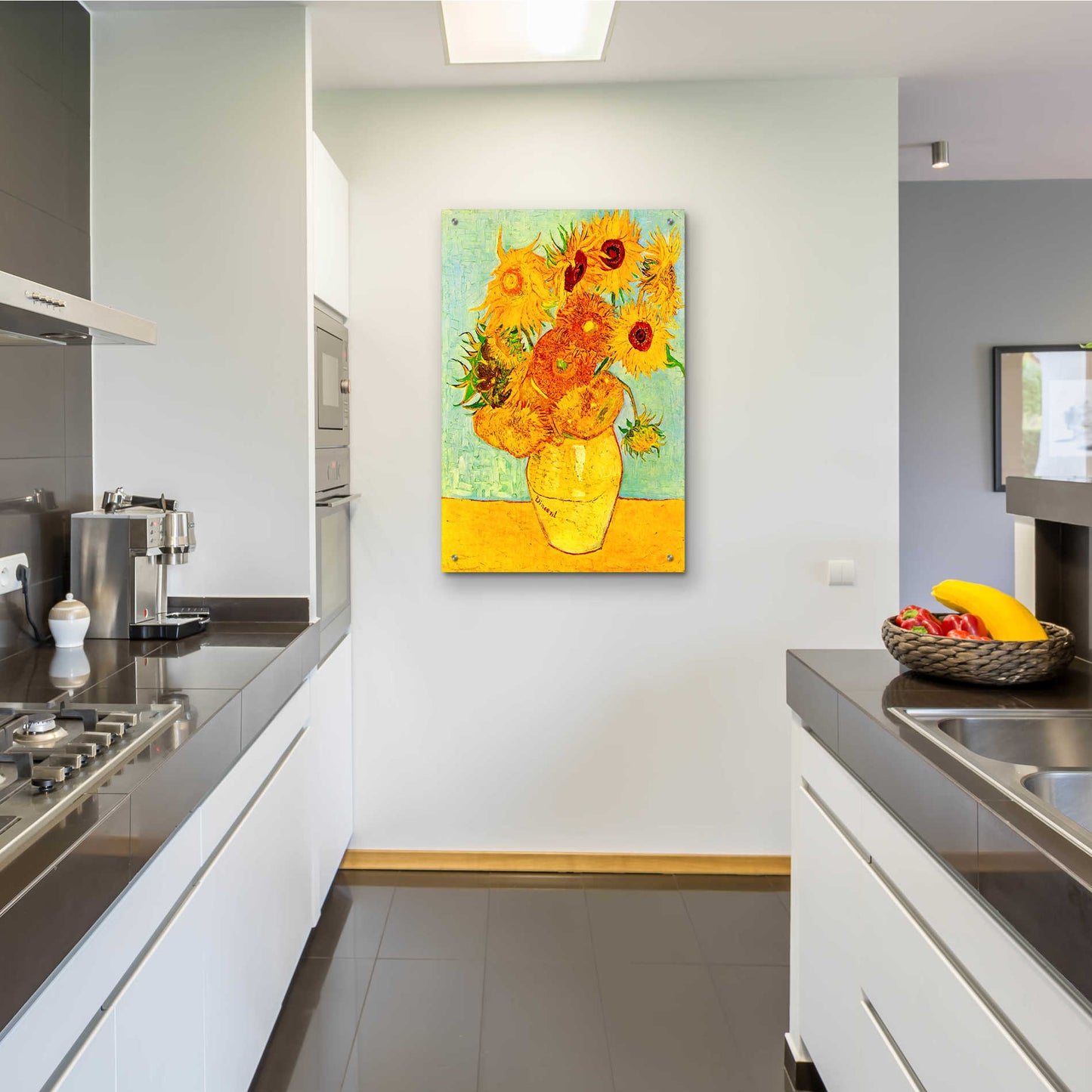 Epic Art 'Still Life: Vase with Twelve Sunflowers' by Vincent van Gogh, Acrylic Glass Wall Art,24x36