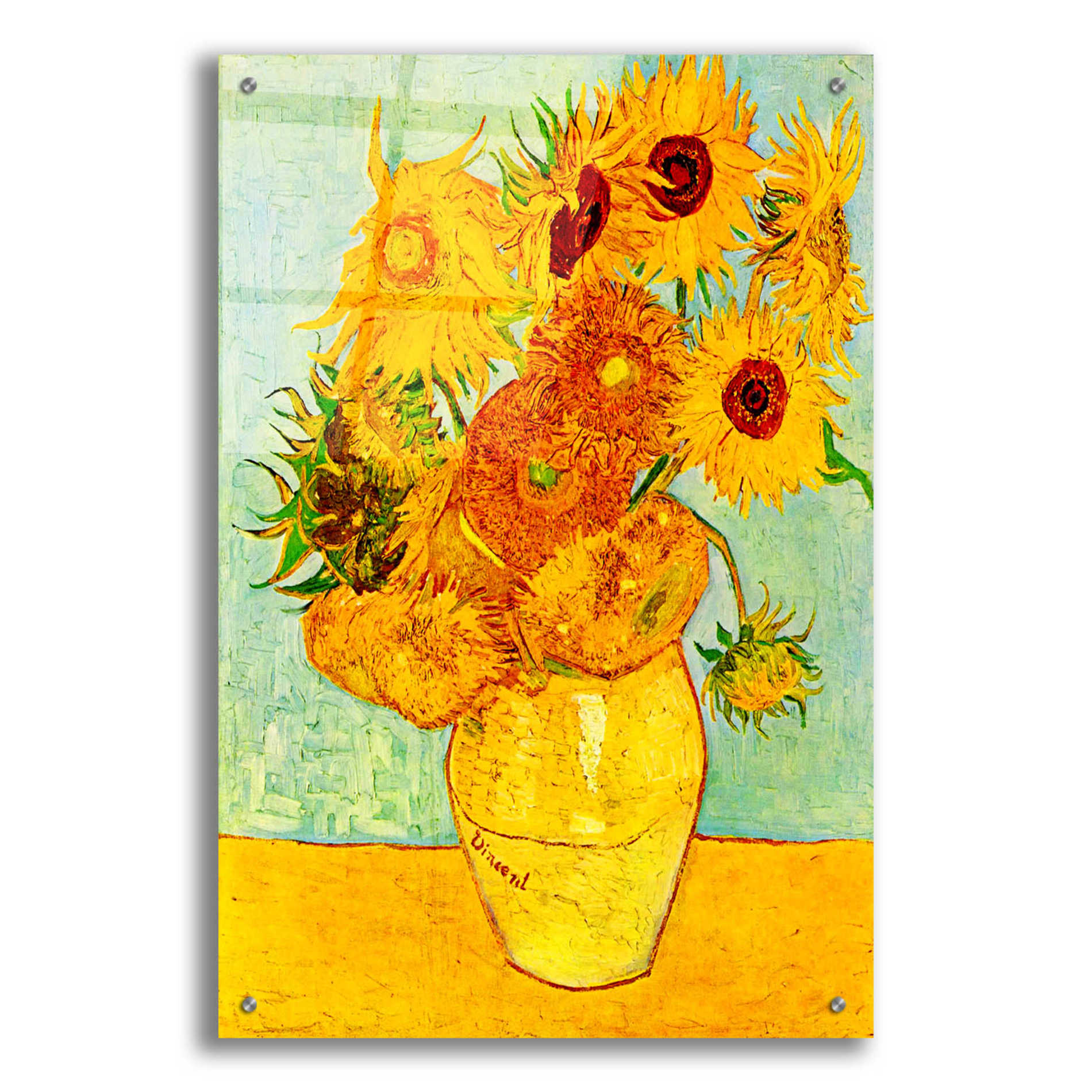 Epic Art 'Still Life: Vase with Twelve Sunflowers' by Vincent van Gogh, Acrylic Glass Wall Art,24x36