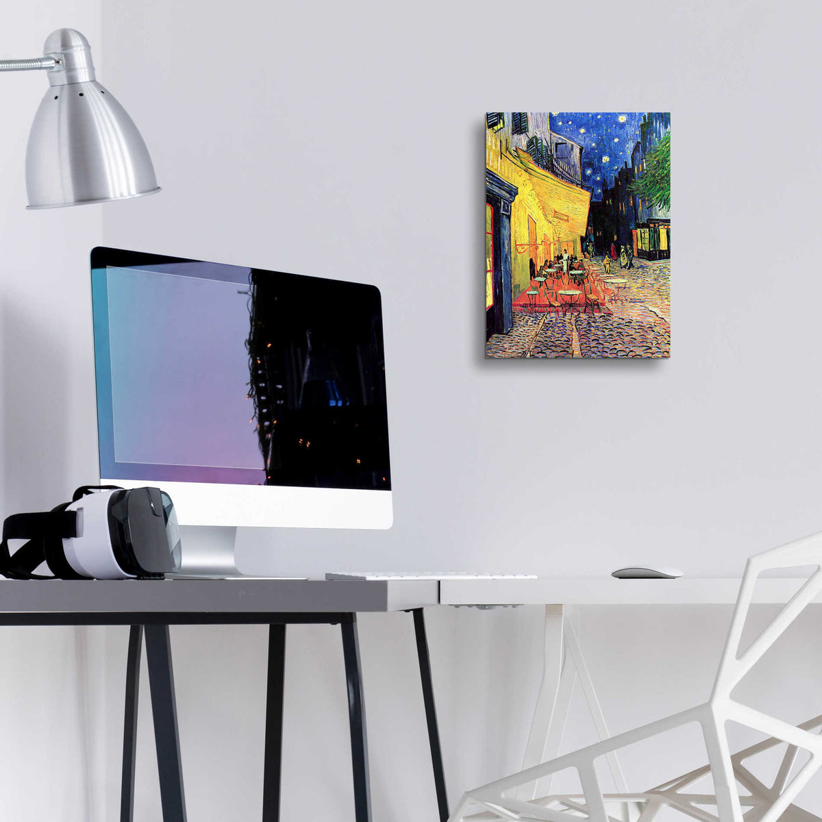 Epic Art 'Cafe Terrace at Night' by Vincent van Gogh, Acrylic Glass Wall Art,12x16
