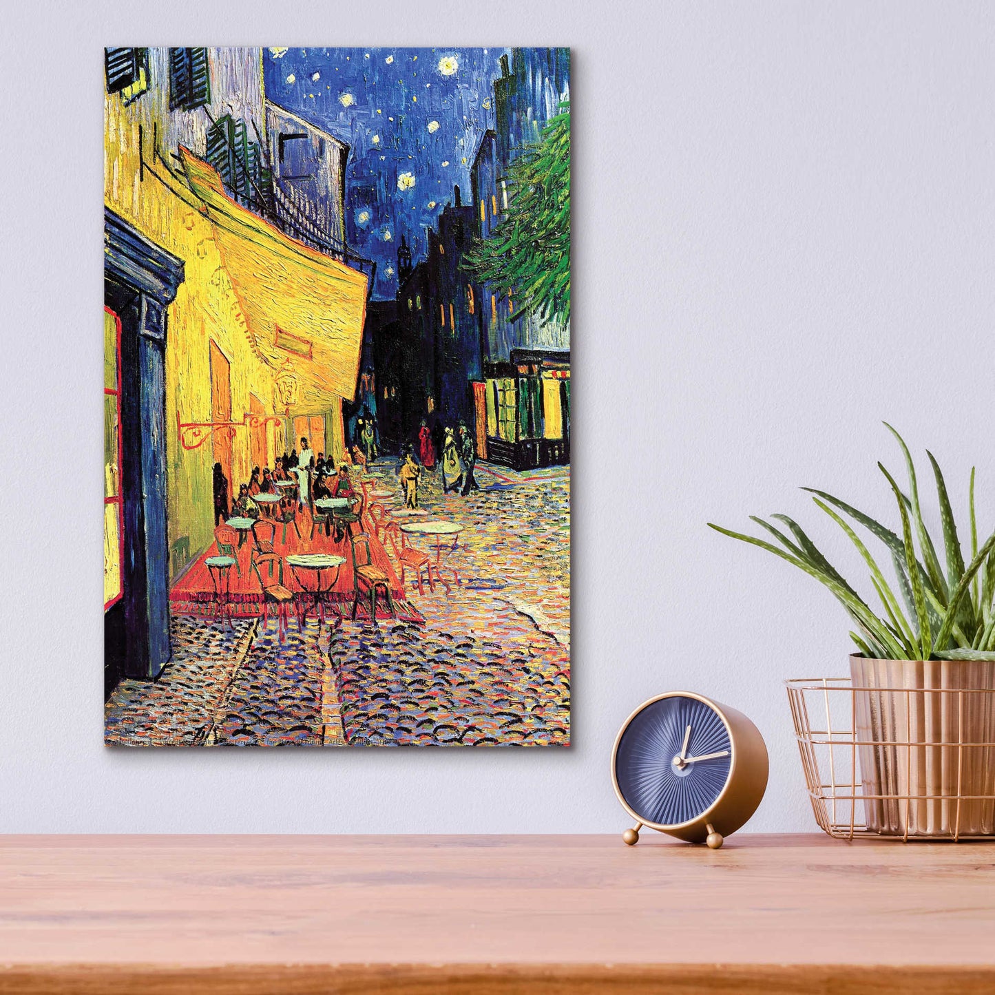 Epic Art 'Cafe Terrace at Night' by Vincent van Gogh, Acrylic Glass Wall Art,12x16
