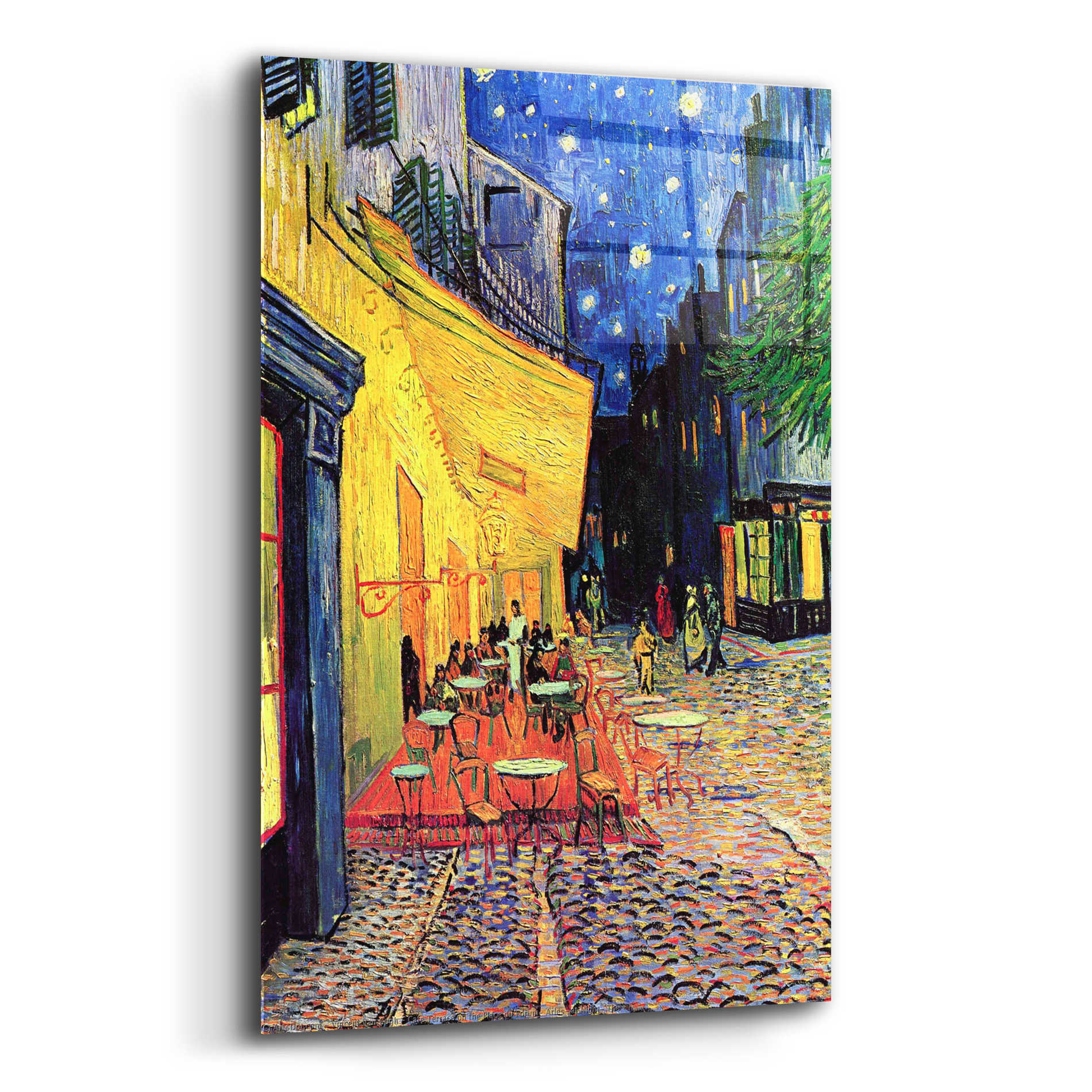 Epic Art 'Cafe Terrace at Night' by Vincent van Gogh, Acrylic Glass Wall Art,16x24
